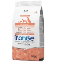 MONGE Dog All breeds Puppy & Junior Сухий корм для цуценят всіх порід (з лососем)
