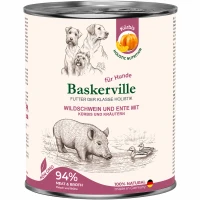 BASKERVILLE Влажный корм для взрослых собак всех пород (с мясом кабана, уткой и тыквой) BASKERVILLE Влажный корм для взрослых собак всех пород (с мясом кабана, уткой и тыквой)