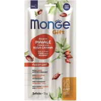 MONGE Gift Fussy Cat Ласощі для дорослих котів (зі свининою, шпинатом та сиром)