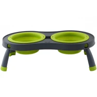 DEXAS Double Elevated Feeder Large Подвійна миска для собак на складній підставці