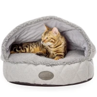 HARLEY AND CHO Cover Silver Лежанка з капюшоном для собак та котів