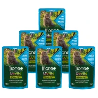 MONGE Cat Bwild Grain Free Wet Вологий корм для дорослих котів усіх порід (з анчоусами з овочами)