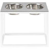 HARLEY AND CHO Dinner Grey Stone + White Миски для собак на підставці