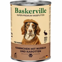 BASKERVILLE Влажный корм для взрослых собак всех пород (кролик с вермишелью)