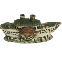 AQUA NOVA Грот для акваріума Затонулий пароплав