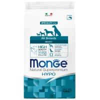 MONGE Dog All breeds Hypoallergenic Сухой гипоаллергенный корм для взрослых собак всех пород (с лососем и тунцом)