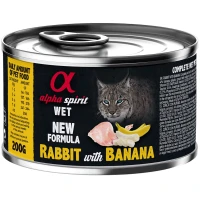 ALPHA SPIRIT Rabbit With Banana for Adult Cat Влажный корм для взрослых котов всех пород (с кроликом и бананами)