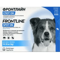 Boehringer Ingelheim Frontline spot-on Краплі для собак від бліх та кліщів (1 піпетка)