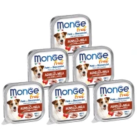 MONGE Dog Fruit Вологий корм для дорослих собак усіх порід (з ягням та яблуком)