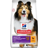 HILL'S Science Plan Adult Medium Sensitive Stomach & Skin Сухой корм для взрослых собак средних пород (с курицей)