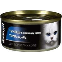 ANIMALL Влажный корм для взрослых котов всех пород (с тунцом в нежном желе)