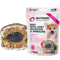 LK BAITS PET Nutrigel Beef S-M Функціональні ласощі для суглобів собак малих та середніх порід (з яловичиною і спіруліною)