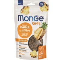 MONGE Gift Fussy Cat Ласощі для дорослих котів (зі свининою та ананасами)