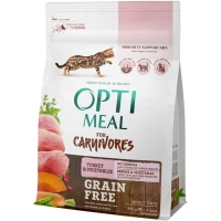 OPTIMEAL Adult Cat Grain Free Сухий корм для дорослих котів (з індичкою та овочами)