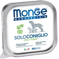 MONGE Dog SOLO 100% Monoprotein Вологий корм для дорослих собак усіх порід (з кроликом)