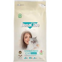 BONACIBO Sterilised Cat with Salmon Полнорационный сухой корм для взрослых стерилизованных котов и котов с избыточным весом (с лососем)