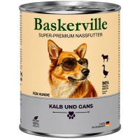 BASKERVILLE Влажный корм для взрослых собак всех пород (с телятиной и мясом гуся)