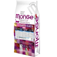 MONGE Cat Bwild Low Grain Сухий корм для котів усіх порід (з анчоусами)