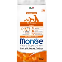 MONGE Dog All Breeds Adult Сухий корм для дорослих собак усіх порід (з качкою)