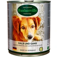 BASKERVILLE Влажный корм для взрослых собак всех пород (с телятиной и мясом гуся)