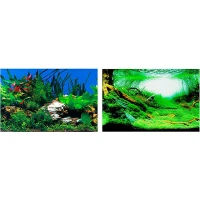 FERPLAST BLU Двухсторонний аквариумный фон с растениями