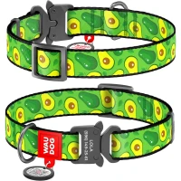 COLLAR WAUDOG Nylon M Нашийник для собак з QR паспортом "Авокадо"
