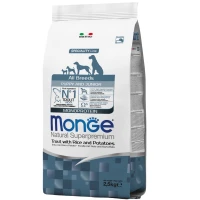 MONGE Dog All breeds Puppy & Junior Сухий корм для цуценят та молодих собак усіх порід (з фореллю)