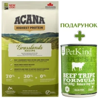 ACANA Grasslands Dog Recipe Сухой корм для собак всех пород и возрастов (с ягненком и уткой)