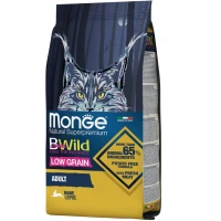 MONGE Cat Bwild Low Grain Сухий корм для котів усіх порід (з м'ясом зайця)