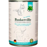 BASKERVILLE Вологий корм для дорослих котів усіх порід (з олениною та кроликом)