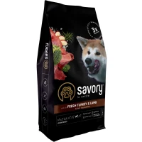SAVORY Large Breeds Rich in Fresh Turkey and Lamb Сухой корм для взрослых собак крупных пород (с ягненком и индейкой)