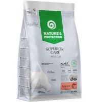 NATURE'S PROTECTION Superior Care White Dogs Grain Free Сухий корм для дорослих собак малих порід з білою шерстю (з лососем)
