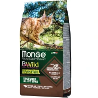 MONGE Cat Bwild Grain Free Сухий корм для котів великих порід з 2-х місяців (з буйволом)