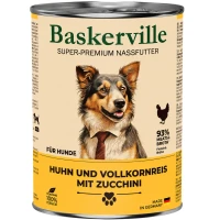 BASKERVILLE Вологий корм для дорослих собак всіх порід (з півнем, рисом та цукіні)