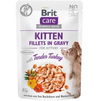 BRIT CARE Cat Pouch Вологий корм для кошенят (філе індички в соусі)