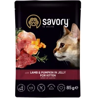 SAVORY Kitten Вологий корм для кошенят (з ягням та гарбузом у желе)