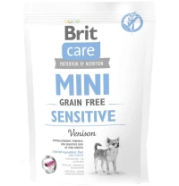 BRIT CARE GF Mini Sensitive Сухой гипоаллергенный корм для взрослых собак мини пород собак (с олениной)