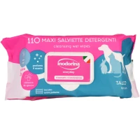 INODORINA Everyday Очищувальні вологі серветки для собак, котів та кроликів (з ароматом тальку)