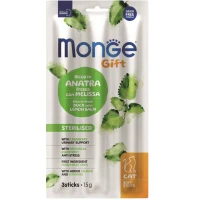 MONGE Gift Cat Sterilised Ласощі для дорослих стерилізованих котів (з качкою та мелісою)