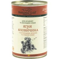 HUBERTUS GOLD Вологий корм для цуценят та молодих собак всіх порід (з ягням та яловичиною)