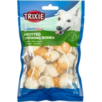 TRIXIE Denta Fun Косточка для чистки зубов (натуральная кожа с куриным филе)