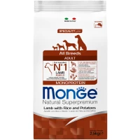 MONGE Dog All Breeds Adult Сухий корм для дорослих собак усіх порід (з ягням)