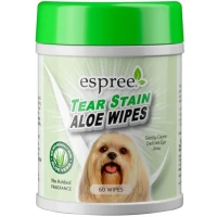 ESPREE Tear Stain Aloe Wipes Вологі серветки для очищення забруднень під очима собак (з алоє)