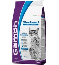 MONGE GEMON Cat Sterilised Сухий корм для дорослих стерилізованих котів (з тунцем та лососем)