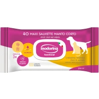 INODORINA Functional Очищувальні вологі серветки для короткошерстних собак і котів (з аргановою олією та ароматом жасмину)