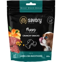 SAVORY Хрусткі ласощі для здорового росту цуценят (ягня та обліпиха)