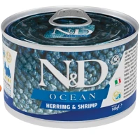FARMINA N&D Ocean Herring & Shrimp Adult Mini Вологий корм для дорослих собак малих порід (з оселедцем)