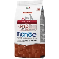 MONGE Dog Mini Adult Сухий корм для дорослих собак малих порід (з ягням)