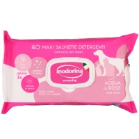 INODORINA Everyday Очищувальні вологі серветки для собак і котів (з ароматом троянди)