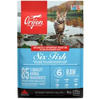 ORIJEN 6 Fish Cat and Kitten Сухой корм для котов всех пород и всех стадий жизни (сардина, хек, макрель, камбала, оселедець)